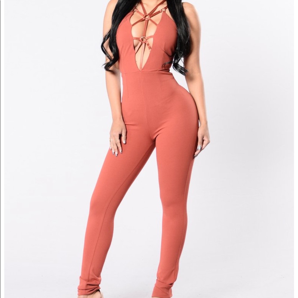Party Crasher Jumpsuit - Marsala